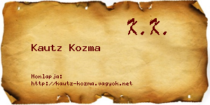 Kautz Kozma névjegykártya
